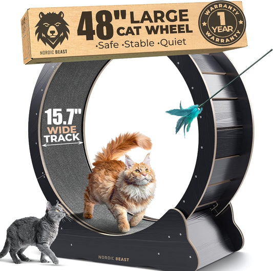 Nordic Beast Cat Wheel — Built for Large, High Energy Indoor Cats