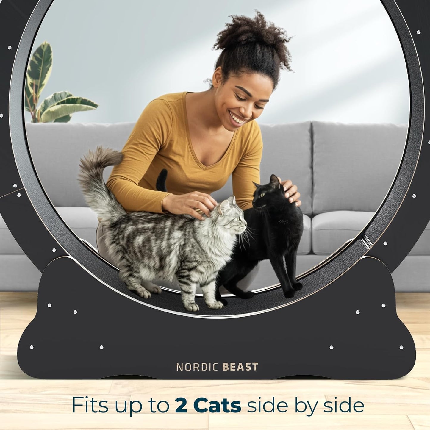 Nordic Beast Cat Wheel — Built for Large, High Energy Indoor Cats