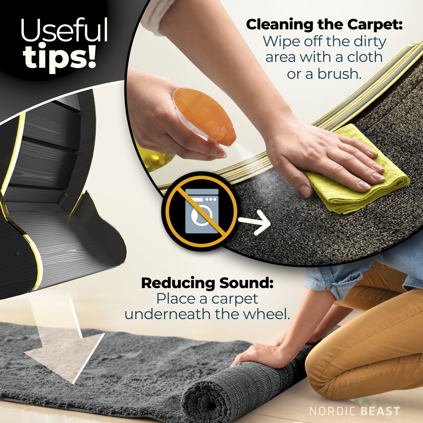 Replacement Carpet for Nordic Beast Cat Wheel (138.5'' x 14.55'')